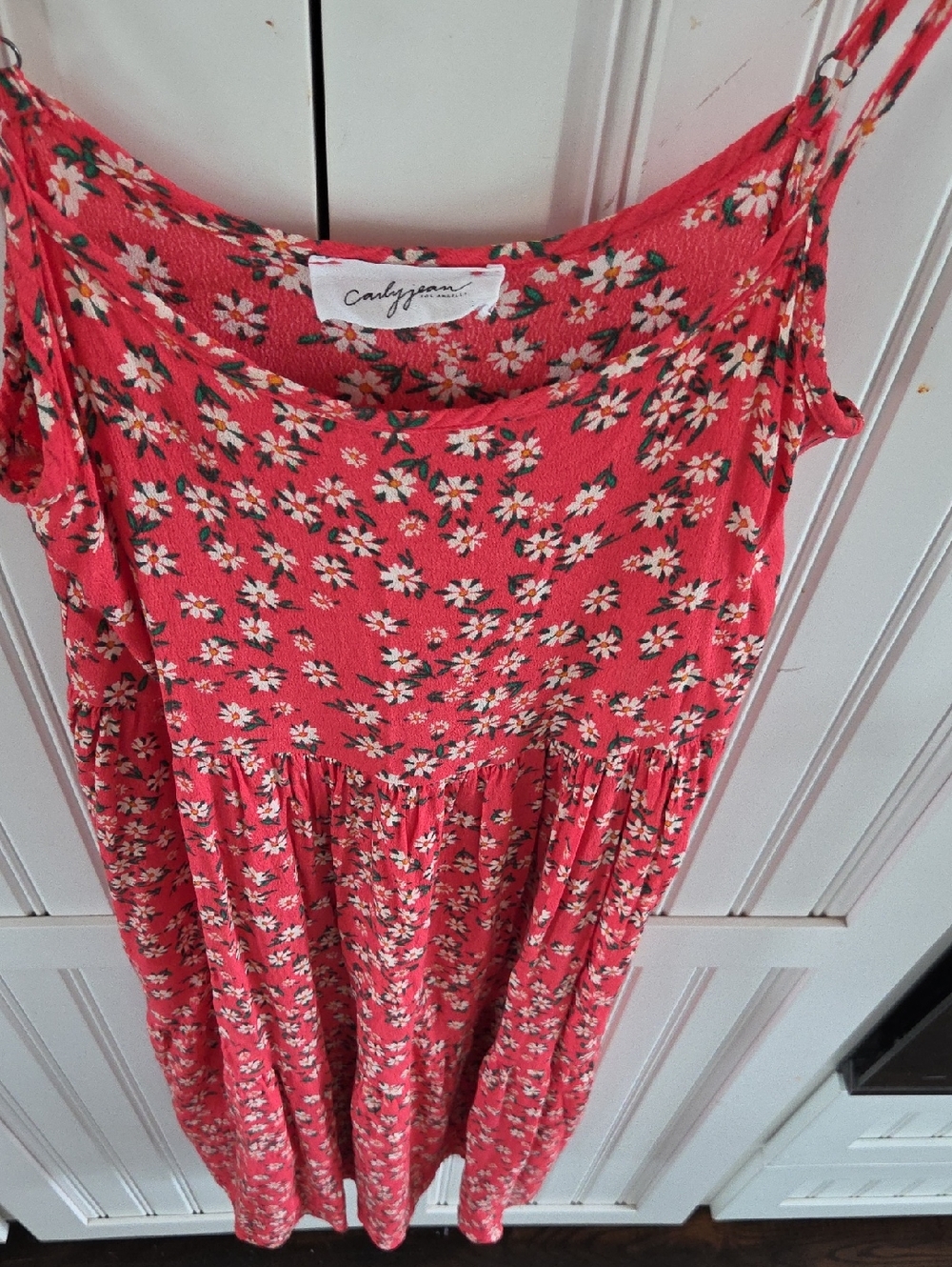 Carly Jean Los Angeles Coral Floral Maxi Dress